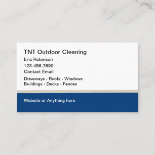 Carte de visite du service de nettoyage extérieur