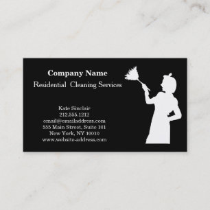 Carte de visite du service de nettoyage profession