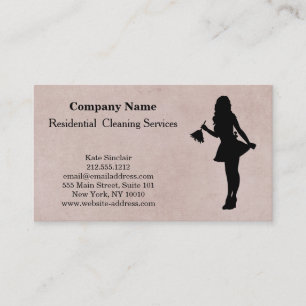 Carte de visite du service de nettoyage profession