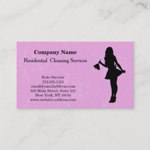 Carte de visite du service de nettoyage profession