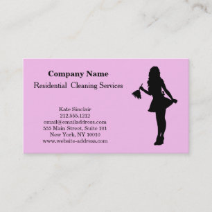 Carte de visite du service de nettoyage profession