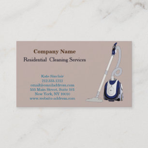 Carte de visite du service de nettoyage profession