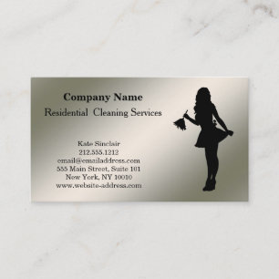 Carte de visite du service de nettoyage profession