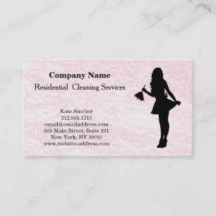 Carte de visite du service de nettoyage profession