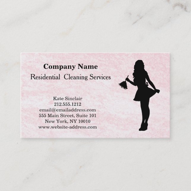 Carte de visite du service de nettoyage profession (Devant)