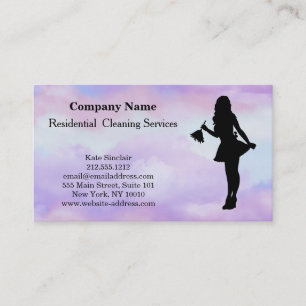 Carte de visite du service de nettoyage profession