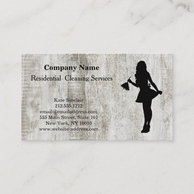 Carte de visite du service de nettoyage profession (Devant)