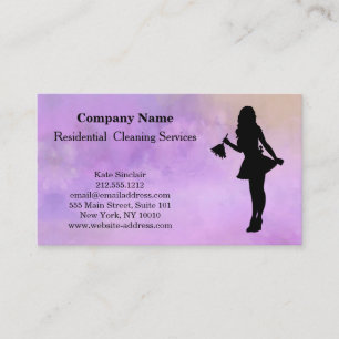 Carte de visite du service de nettoyage profession