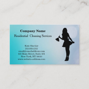 Carte de visite du service de nettoyage profession