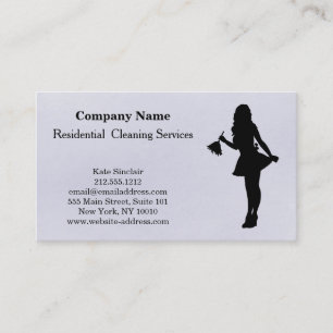 Carte de visite du service de nettoyage profession