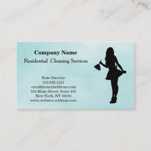 Carte de visite du service de nettoyage profession