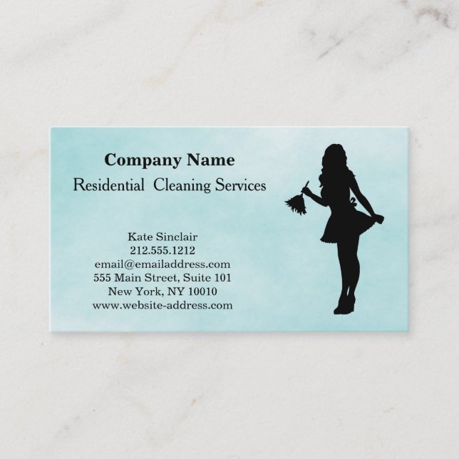 Carte de visite du service de nettoyage profession (Devant)