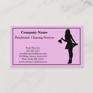 Carte de visite du service de nettoyage profession