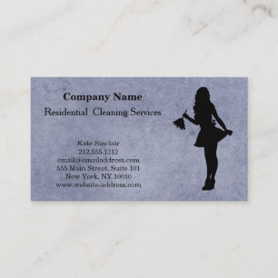 Carte de visite du service de nettoyage profession