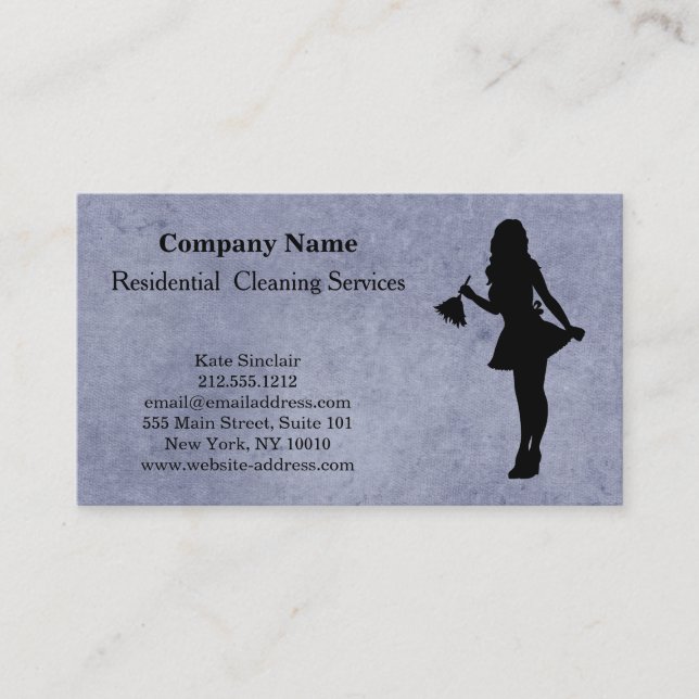 Carte de visite du service de nettoyage profession (Devant)