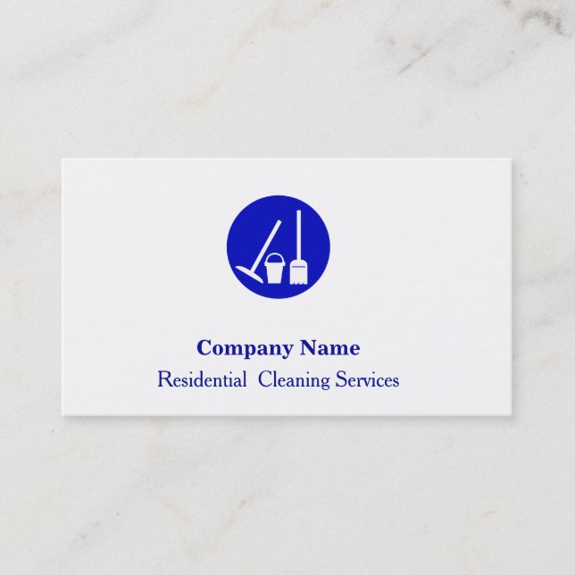 Carte de visite du service de nettoyage profession (Devant)