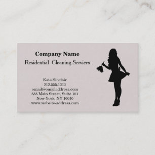 Carte de visite du service de nettoyage profession