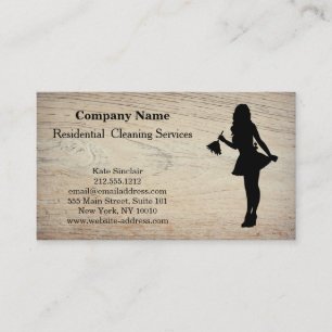 Carte de visite du service de nettoyage profession