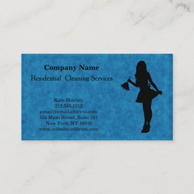 Carte de visite du service de nettoyage profession (Devant)