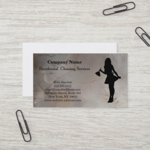 Carte de visite du service de nettoyage profession