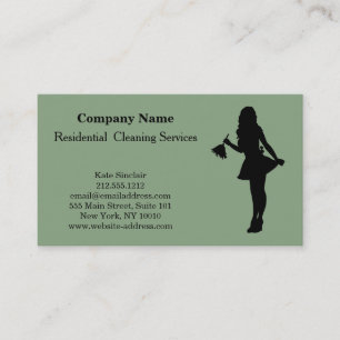 Carte de visite du service de nettoyage profession