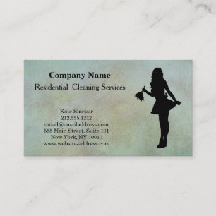 Carte de visite du service de nettoyage profession