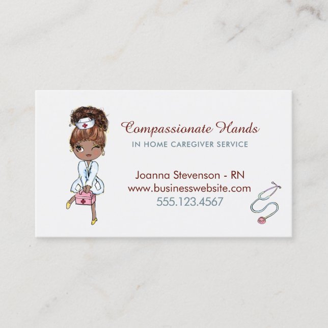 Carte de visite du service des soins infirmiers à  (Devant)