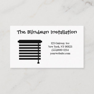 Carte de visite du service d'installation aveugle
