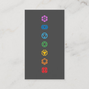 Carte de visite du symbole Chakra - Arc-en-ciel
