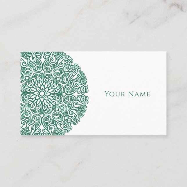 Carte de visite du symbole vert de l'univers Manda (Devant)