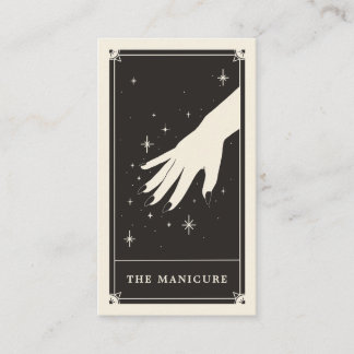 Carte de visite du technicien de l'ongle du Tarot