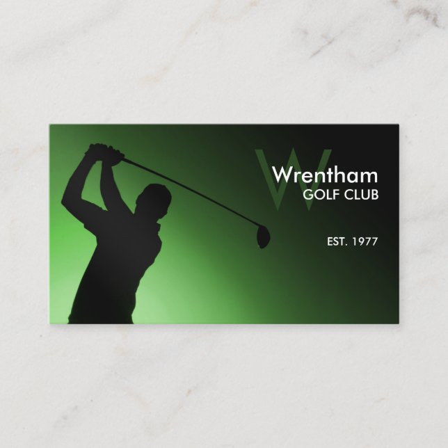 Carte de visite du terrain de golf (Devant)