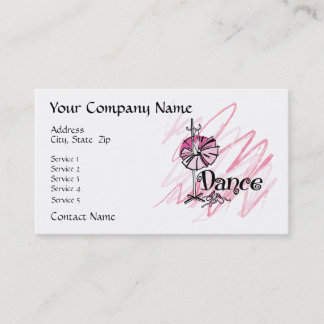 Carte de visite du thème de la danse