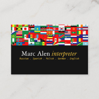 Carte de visite du traducteur interprète