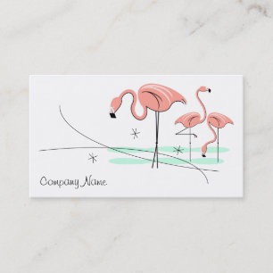 Carte de visite du trio 3 de Flamant rose