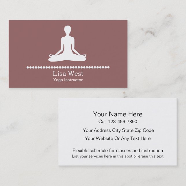 Carte de visite du yoga (Devant / Derrière)