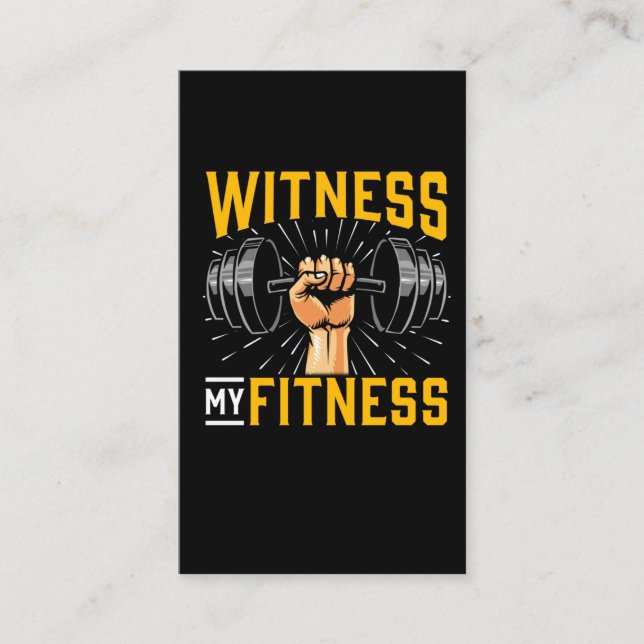 Carte De Visite Dumbbell Humour d'entraînement sportif amusant (Devant)