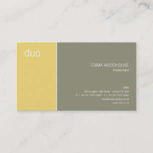 Carte De Visite Duo gris et jaune