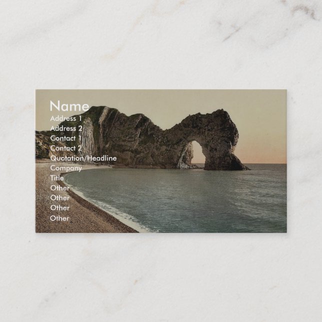 Carte De Visite Durdle Door, Lulworth, Angleterre Photochrom class (Devant)