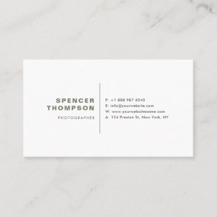 Carte De Visite Dusk Green Modern Sans Serif Typographie Minimalis