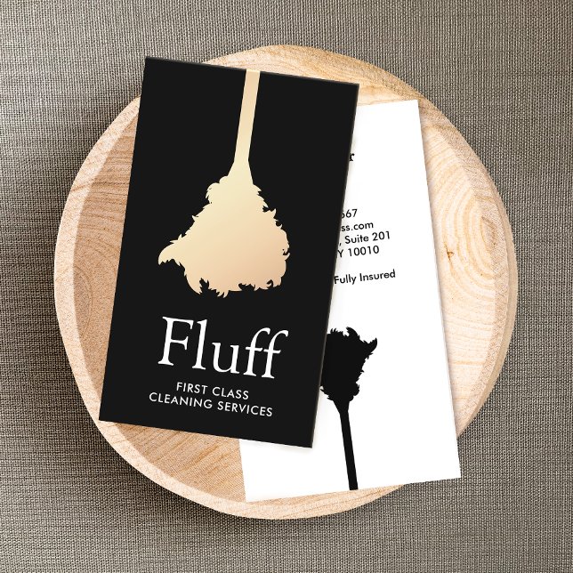 Carte De Visite Duster de plumes or de nettoyage de la maison (Créateur téléchargé)