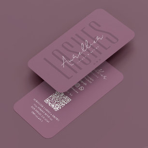Carte De Visite Dusty Mauve esthétique rose beauté Professionnel