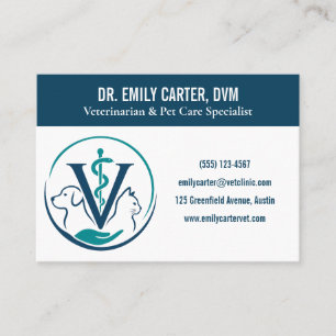 Carte de visite DVM moderne   Vétérinaire professi