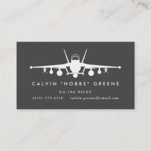 Carte De Visite EA-18G Growler Fighter Pilot avec texte personnali