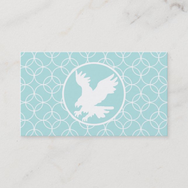 Carte De Visite Eagle ; Cercles de bleus layette (Devant)