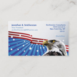 Carte De Visite Eagle patriotique