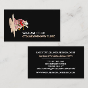 Carte De Visite Ear Design, Otolaryngologue Otolaryngologie Cliniq