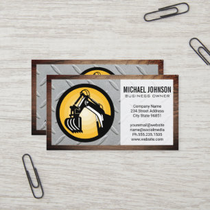 Carte De Visite Earth Mover   Acier et bois