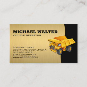 Carte De Visite Earth Mover   Véhicule de construction de grande t
