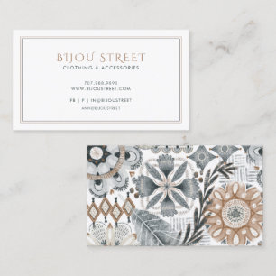 Carte De Visite Earthy Boho Vêtements Abstraits au détail